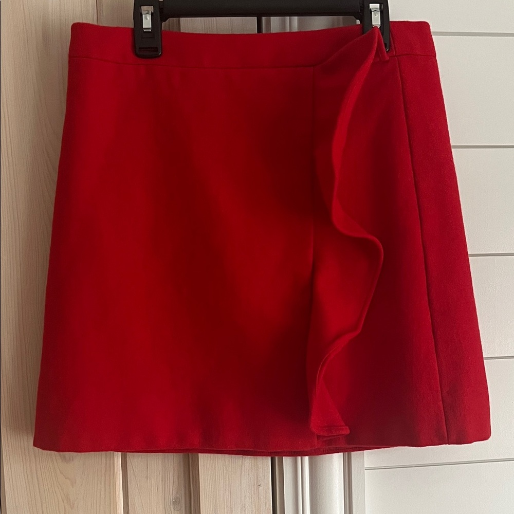 J. Crew Vibrant Red Mini Skirt